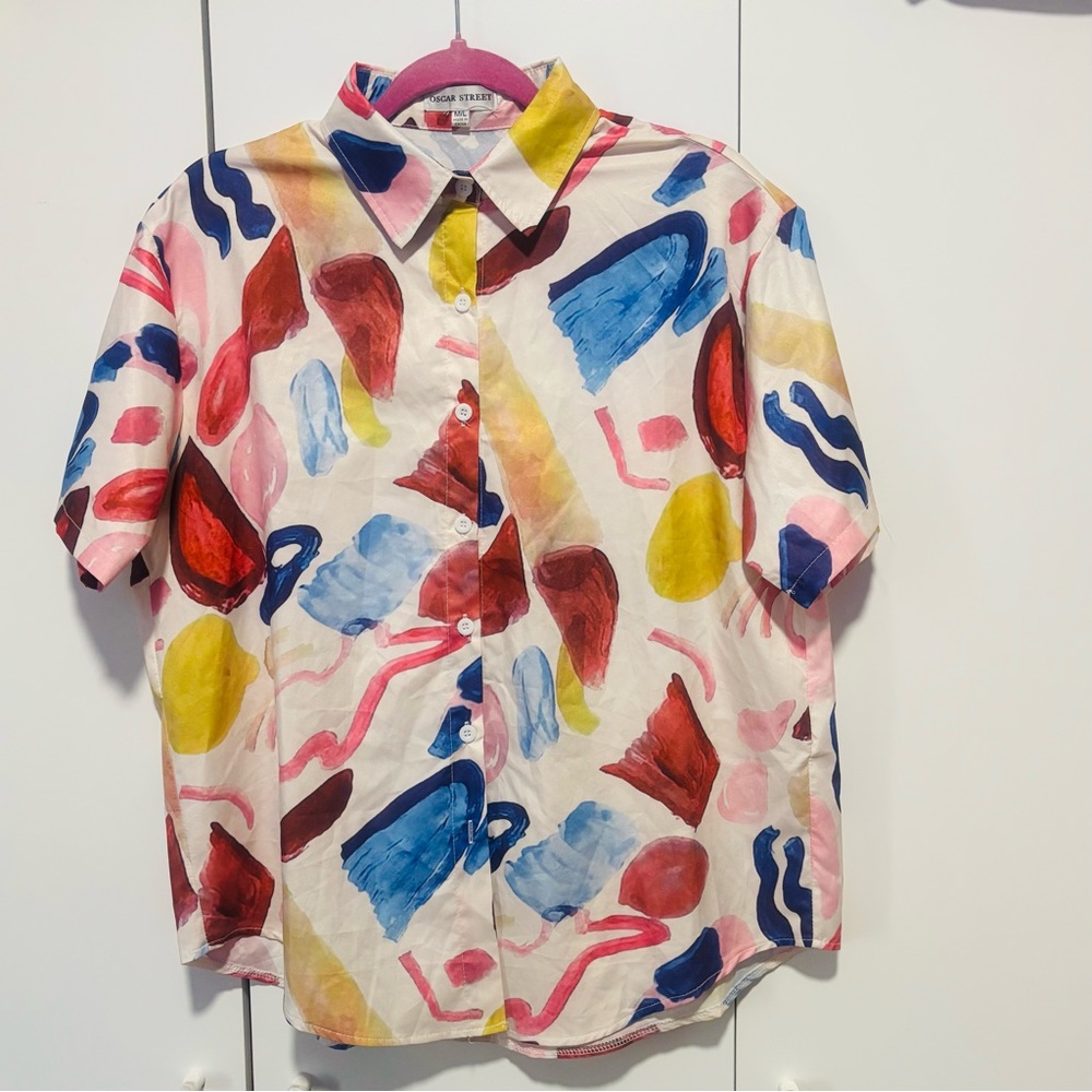 Vibrant Multicolor Women's Blouse - Picture 3 of 7